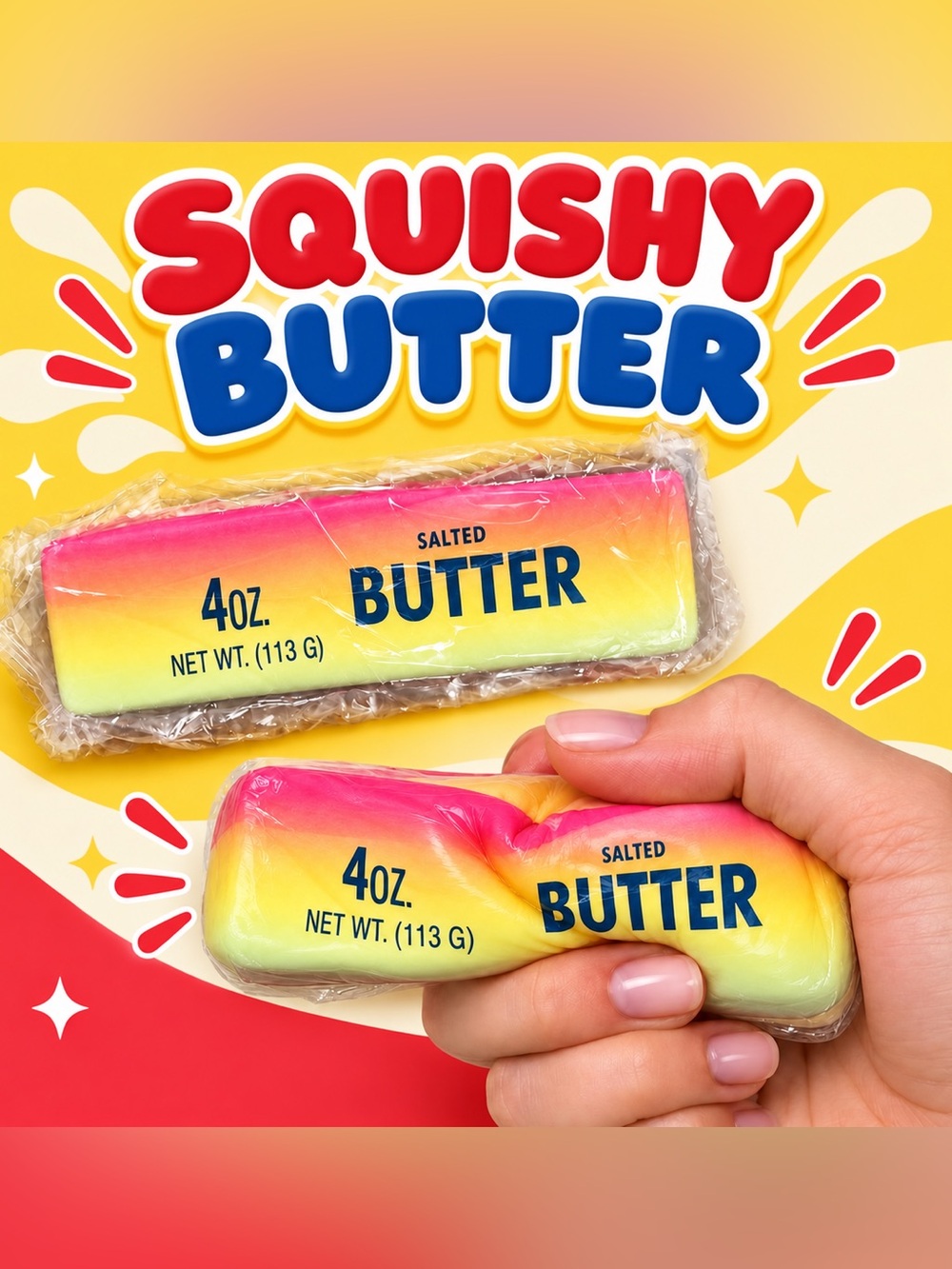 Viral Butter Squishy Rainbow Design